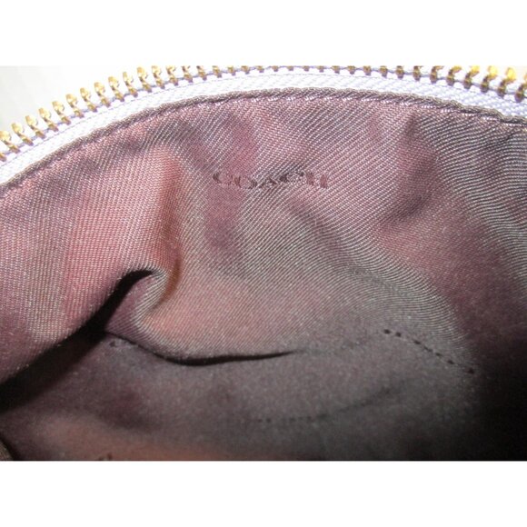 *COACH Purple Plum Nylon Leather Satchel Purse - Picture 9 of 9